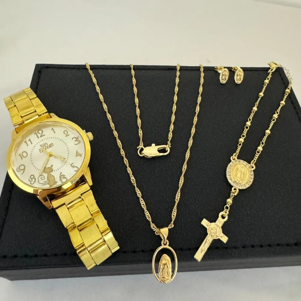 Set de Joyas + reloj de obsequio