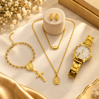 Set de Joyas + reloj de obsequio